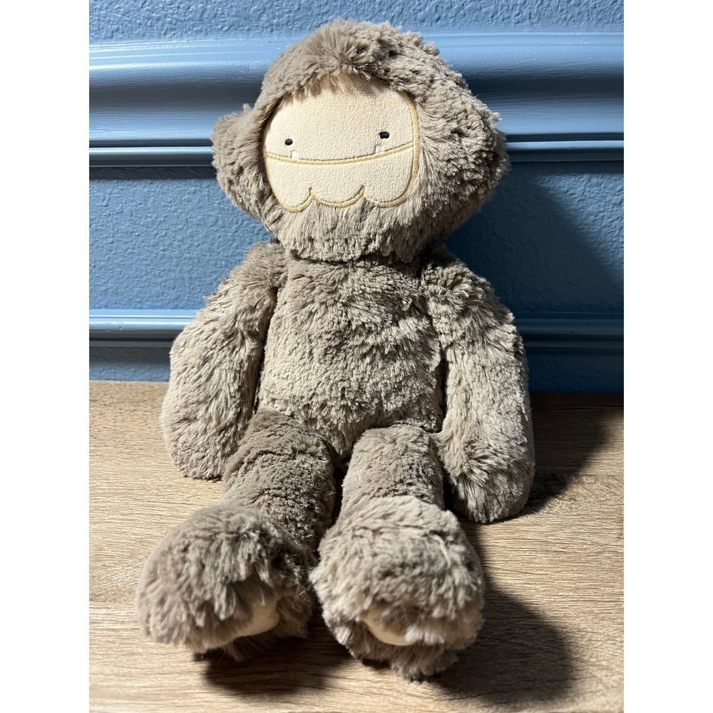 Slumberkins Plush Bigfoot Kin Yeti Snuggler Brown Sasquatch Toy 14" READ